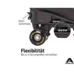 Apollo Rollschuhe »Disco Quads«, größenverstellbar, Größe 31 - 42, ab 6 Jahren (Luna Nova, 31-34) - B-Ware sehr gut