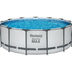 BESTWAY Steel ProMAX Stahlrahmenpool-Set mit Filterpumpe Ø 396 x 122 cm - B-Ware neuwertig