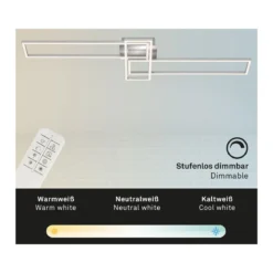 Briloner CCT LED Design Deckenleuchte, Lichttemperatur + Helligkeit regulierbar - B-Ware