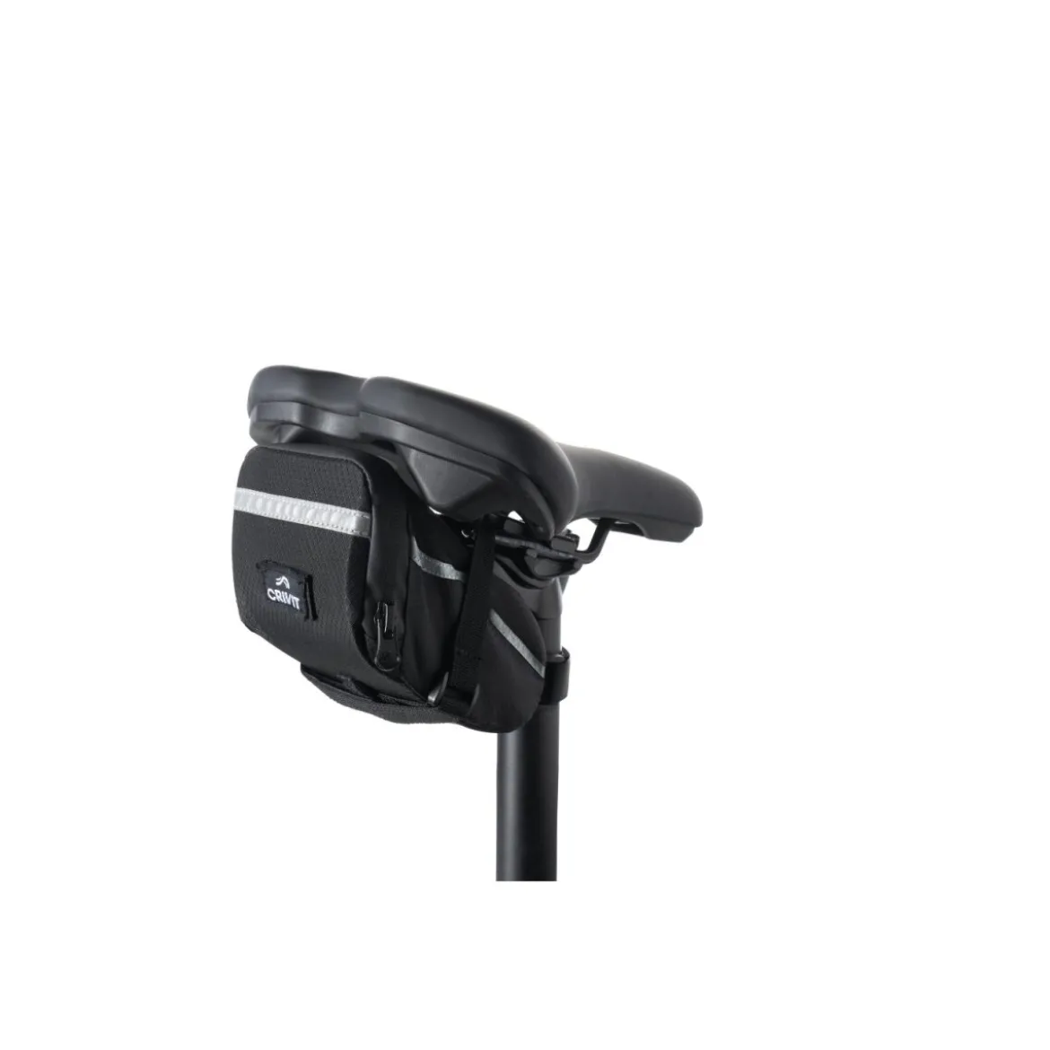 CRIVIT Fahrrad-Multifunktionswerkzeug / Untersatteltasche mit Werkzeug / Minipumpe mit Manometer - B-Ware