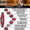 DDOXX Hundehalsband Nylon, reflektierend, verstellbar, gepolstert,Blau, S - B-Ware sehr gut