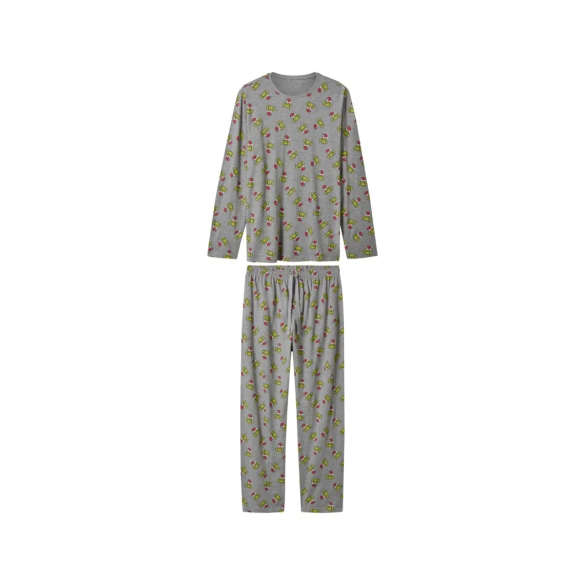 Dr. Seuss Grinch Herren-Pyjama, M, grau - B-Ware neuwertig