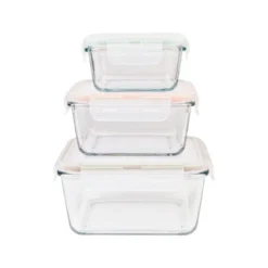 ERNESTO® Glas-Frischhaltedosen, 3-teilig - B-Ware