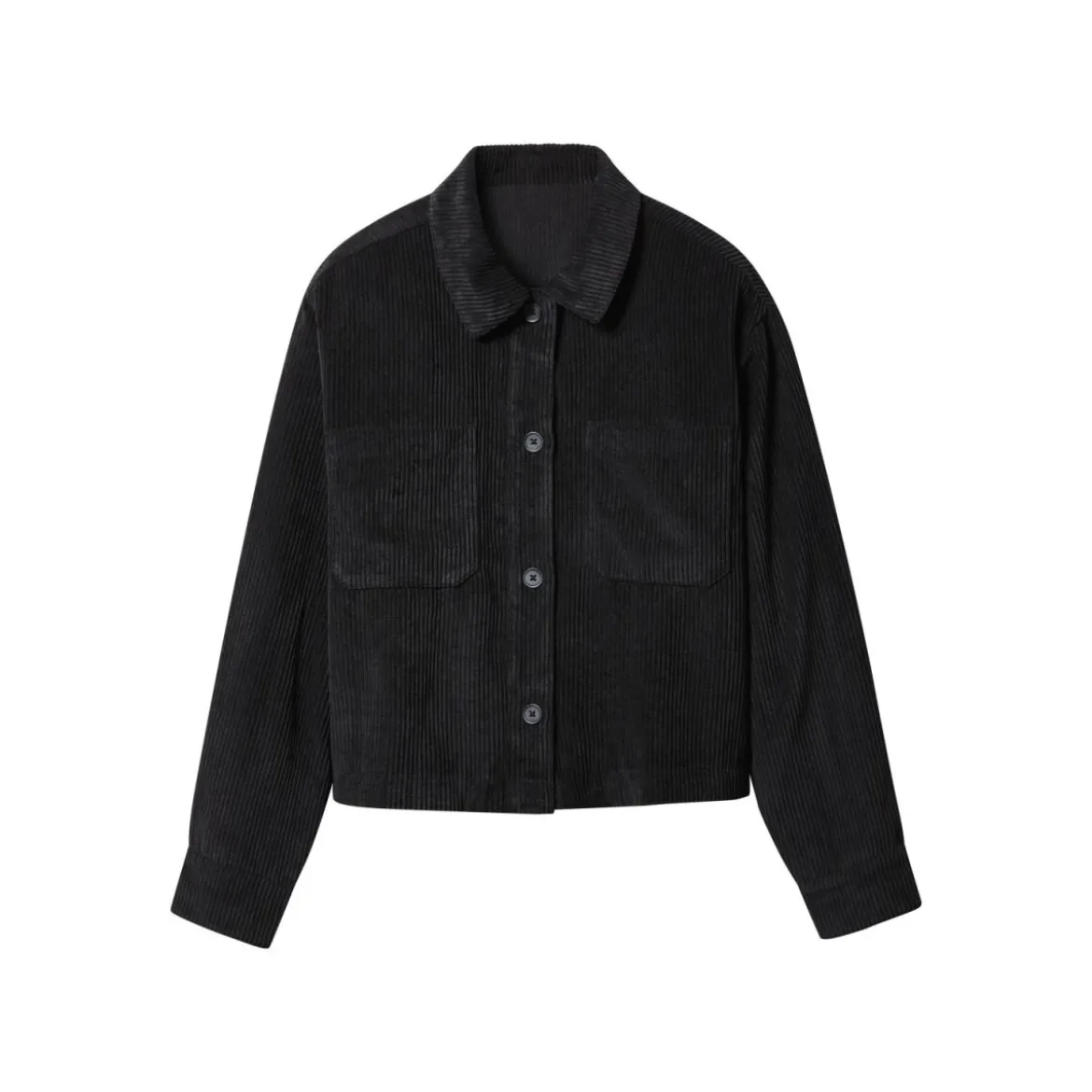 esmara® Cord-Overshirt, für Damen, S, schwarz - B-Ware neuwertig
