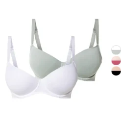 esmara® Damen Bügel-BHs, 2 Stück, gepaddet Cups - B-Ware