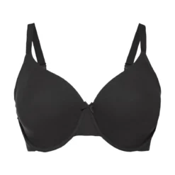 ESMARA® Damen Bügel-BHs, 2 Stück, hohen Baumwollanteil (Schwarz/weiß, 90D) - B-Ware neuwertig