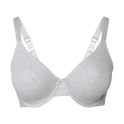 esmara® Damen Bügel-BHs, 2 Stück, mit gemouldeten Cups (schwarz/hellgrau, 90D) - B-Ware neuwertig