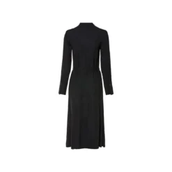 esmara® Damen Blusenkleid, 3/4-Länge, mit Kentkragen (Schwarz, 42) - B-Ware neuwertig