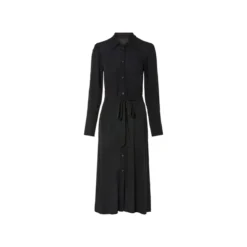 esmara® Damen Blusenkleid, 3/4-Länge, mit Kentkragen (Schwarz, 42) - B-Ware neuwertig