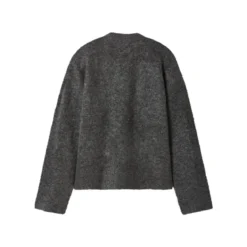 esmara® Damen Bouclé-Strickcardigan (Grau, L(44/46)) - B-Ware neuwertig