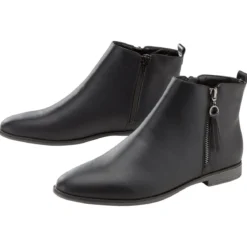 esmara® Damen Chelsea-Boots mit Reißverschluss (schwarz, 37) - B-Ware neuwertig