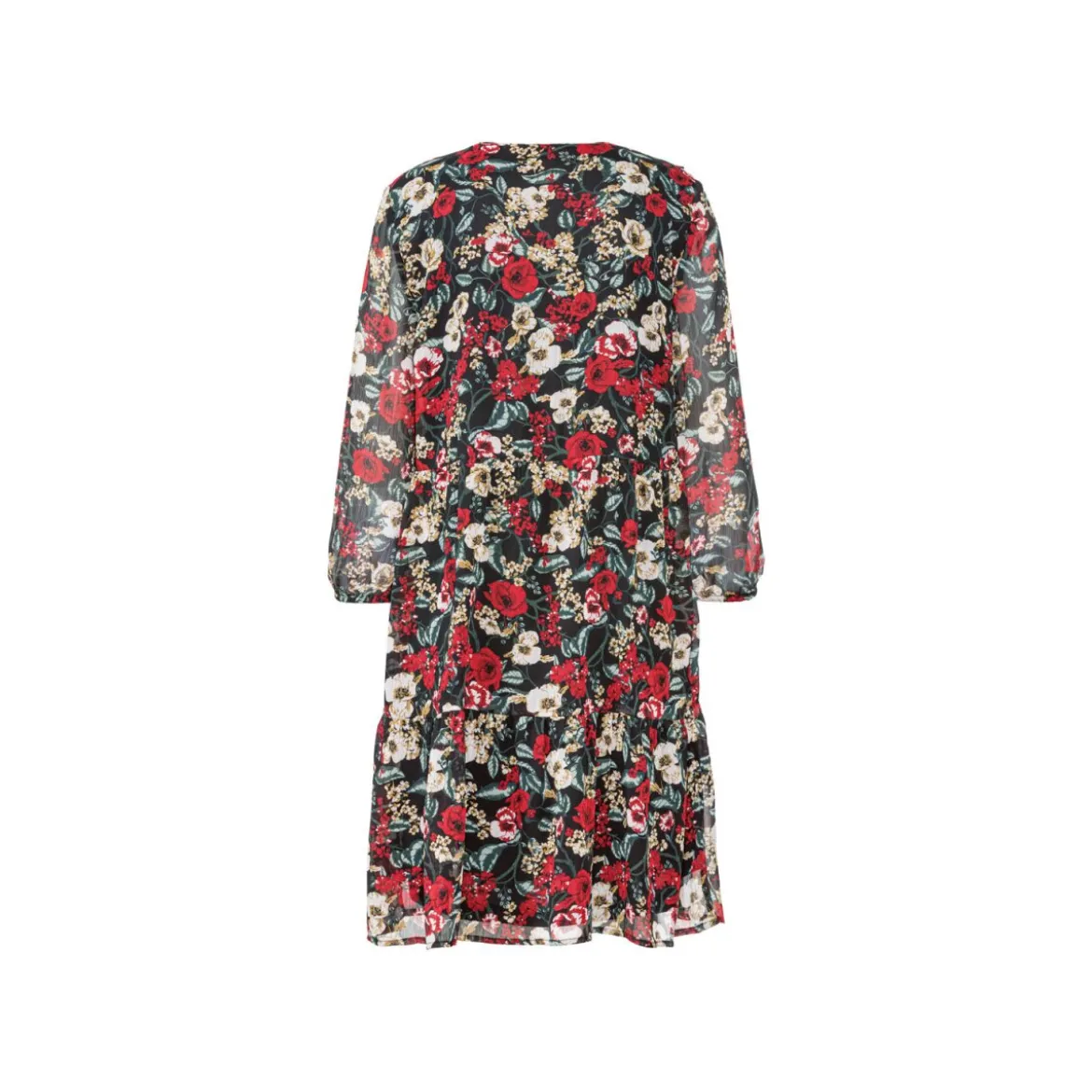 esmara® Damen Chiffonkleid, mit Rüschenbesatz - B-Ware