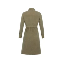 esmara® Damen Cordkleid, mit Kentkragen (grün, 46) - B-Ware neuwertig