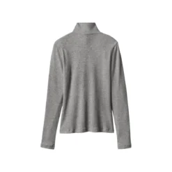 esmara® Damen Gerippte Rollkragenshirts, 2 Stück (schwarz/grau, S(36/38)) - B-Ware neuwertig