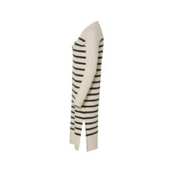 esmara® Damen Geripptes Strickkleid mit Rundhalsausschnitt (Streifen, L (44/46)) - B-Ware neuwertig