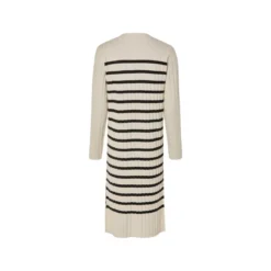 esmara® Damen Geripptes Strickkleid mit Rundhalsausschnitt (Streifen, L (44/46)) - B-Ware neuwertig
