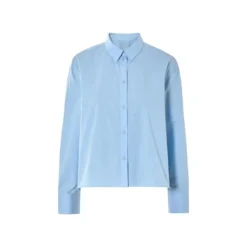 ESMARA® Damen Hemd, weit geschnitten mit Kellerfalte (Blau, S(36/38)) - B-Ware sehr gut