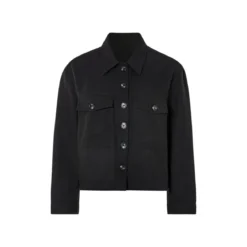 esmara® Damen Jacke, mit Brusttaschen (Schwarz, XS(32/34)) - B-Ware neuwertig