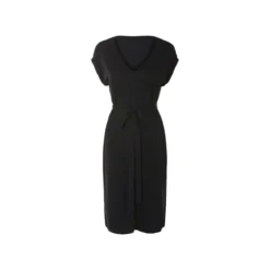 esmara® Damen Kleid, mit Leinen (Schwarz, XS(32/34)) - B-Ware neuwertig