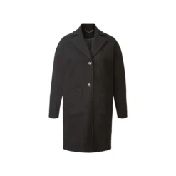 esmara® Damen-Mantel, in Wolloptik, 40, schwarz - B-Ware neuwertig