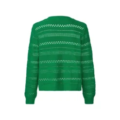 esmara® Damen-Pullover, mit Lochstrick, M, grün - B-Ware neuwertig