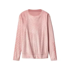 esmara® Damen-Pyjama, aus Velours, M, rosa - B-Ware neuwertig