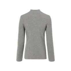 esmara® Damen Rollkragen-Langarmshirts, 2 Stück, gerippt (schwarz/grau, XS(32/34)) - B-Ware neuwertig