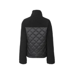 esmara® Damen Sherpa-Jacke mit Stehkragen (schwarz, XS(32/34)) - B-Ware neuwertig