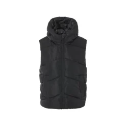 esmara® Damen Steppweste, Kapuze mit Kordelzug (Schwarz, S (36/38)) - B-Ware neuwertig