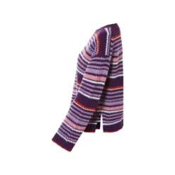 esmara® Damen Strickpullover, mit Seitenschlitzen (Lila, L(44/46)) - B-Ware neuwertig