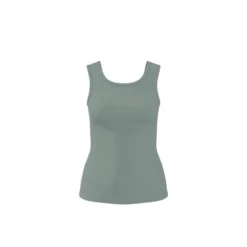 esmara® Damen-Tops, gerippt, 2 Stück, M, grün/grau - B-Ware neuwertig