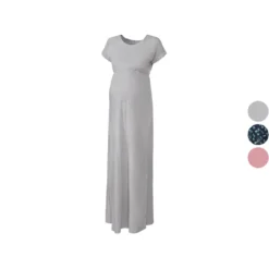 esmara Damen Umstands-Maxikleid, mit Gummizug in der Taille - B-Ware