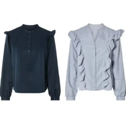 esmara® Damen Volant-Bluse, leger geschnitten - B-Ware
