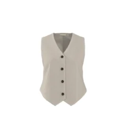 esmara® Damen-Weste, mit Leinen, 40, beige - B-Ware neuwertig