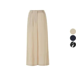 esmara® Damen Wide-Leg-Hose, aus eleganter Twill-Qualität - B-Ware