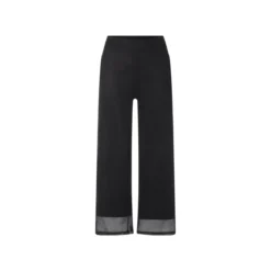 esmara® Damen Wide-Leg-Strickhose, blickdicht gefüttert (Schwarz, S(36/38)) - B-Ware neuwertig