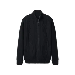 esmara Men Herren Grobstrickjacke (Schwarz, M (48/50)) - B-Ware neuwertig