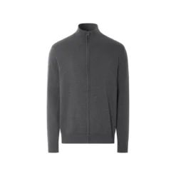 esmara Men Herren Strickjacke, mit Rippbündchen (Grau, S (44/46)) - B-Ware neuwertig