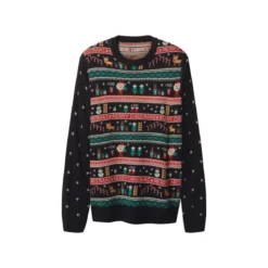 esmara Men Herren Weihnachtspullover (Schwarz, L (52/54)) - B-Ware neuwertig