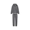 esmara® 2-teiliger Fleece-Hausanzug, für Damen, S, grau - B-Ware neuwertig