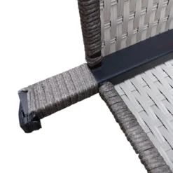 Gardamo Vigo Lounge Set, aus Geflecht Mix, 4-teilig, grau - B-Ware Transportschaden