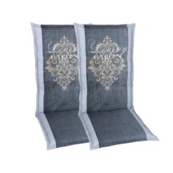 GO-DE Textil Gartenauflage Living Garden (2er Set Mittellehner, Grau) - B-Ware sehr gut