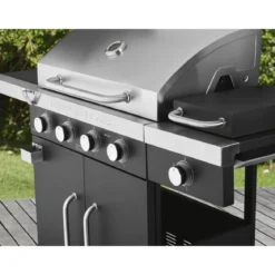 GRILLMEISTER Gasgrill, 4plus1 Brenner, 19,7 kW, mit 4 Garzonen - B-Ware neuwertig
