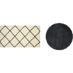 Langflor-Teppich, 80 x 150 cm / Ø 100 cm - B-Ware