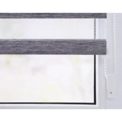 LICHTBLICK Duo Rollo Klemmfix, ohne Bohren, meliert, ab 45 x 150 cm - B-Ware