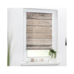 Lichtblick Rollo Klemmfix, ohne Bohren, blickdicht, ab 45 x 150 cm (braun, 60x150 cm) - B-Ware sehr gut