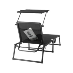 LIVARNO® Alu-Dreibeinliege »Houston«, schwarz - B-Ware