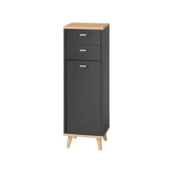 LIVARNO® Bad-Seitenschrank Corfu, anthrazit - B-Ware