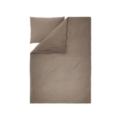 LIVARNO ® Bettwäsche Musselin, 140 x 200 cm, braun - B-Ware neuwertig