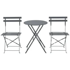 LIVARNO® Bistro-Set, 3-teilig (Anthrazit) - B-Ware sehr gut